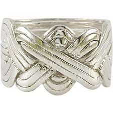 12 Band - Sterling Silver Puzzle Ring