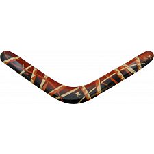 Albatross - decorated wood boomerang - Right Hand