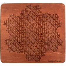 Wooden Fractal Tray Puzzle - Gosper Curve