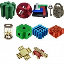 Group Special - a set of 10 Puzzle Master Metal Puzzles