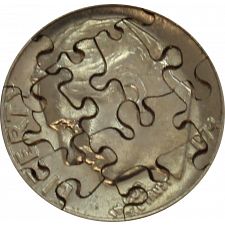 12 Piece Dime - Coin Jigsaw Puzzle