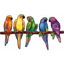 Playful Parrots - Wooden Jigsaw