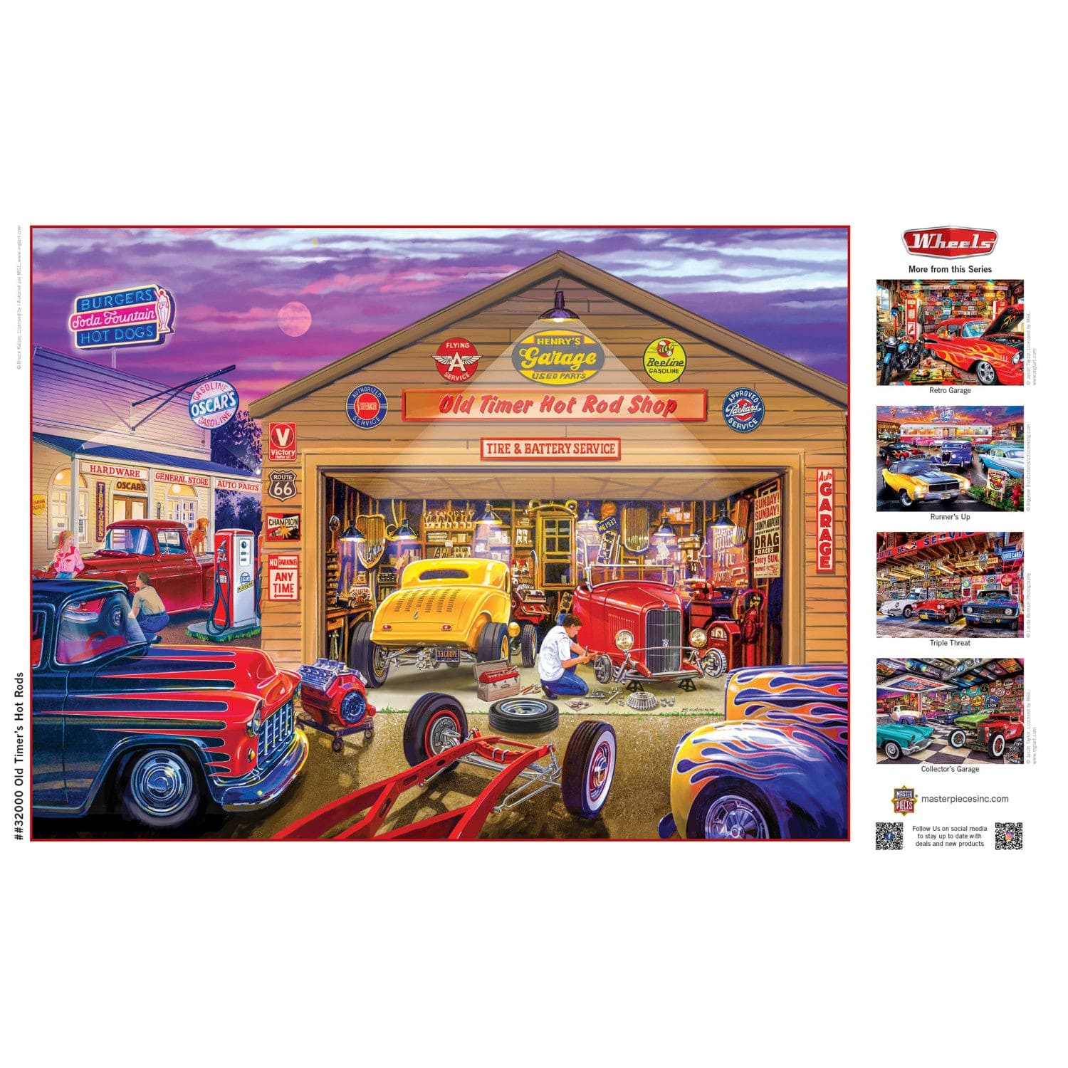 Wheels - Old Timer's Hot Rods 750 Piece Puzzle