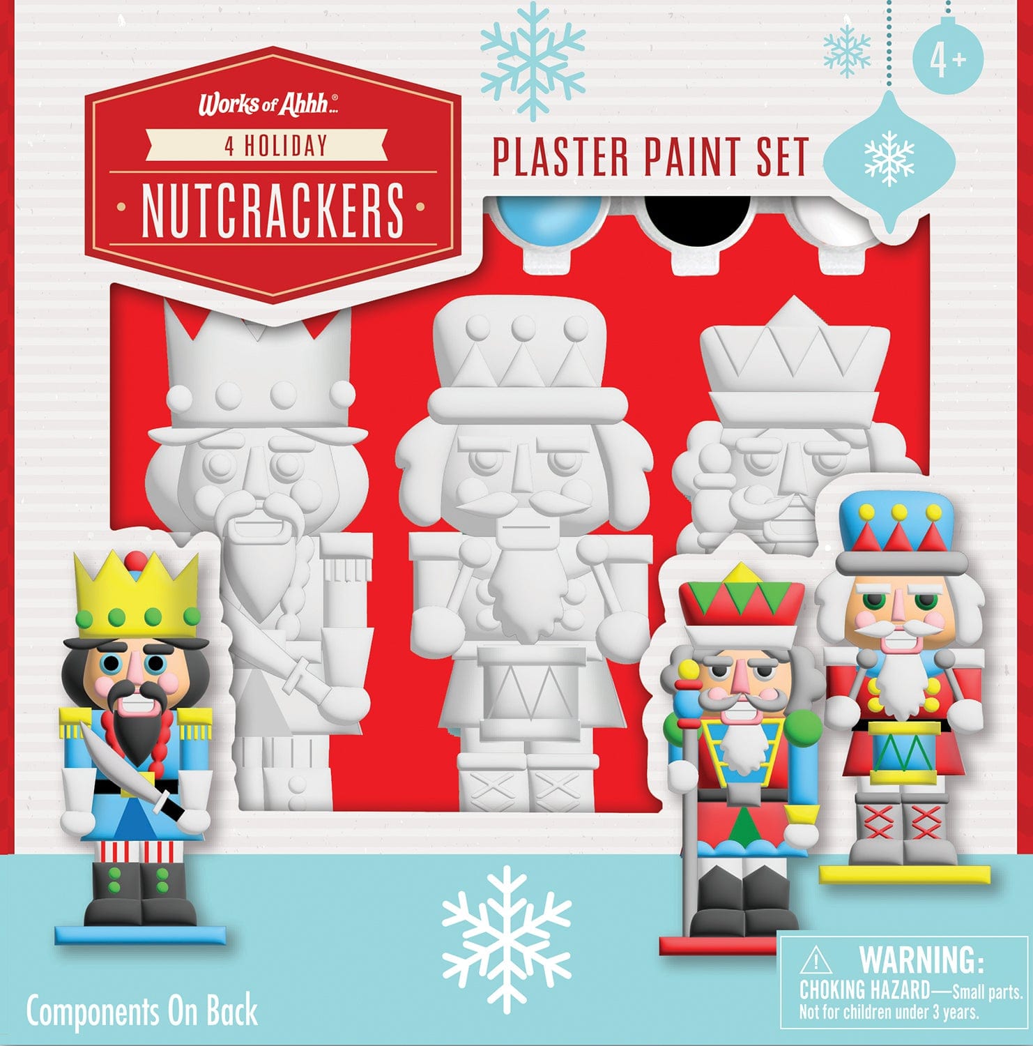 Holiday Nutcrackers - 3-Pack Plaster Paint Kit